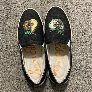 Sam Edelman Evelina Pear Apple Jeweled sneaker size 9.5